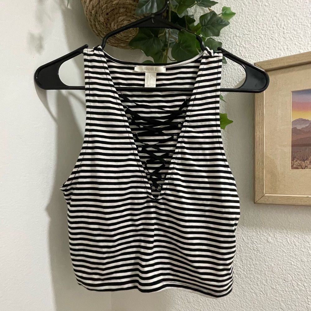 Striped crop top